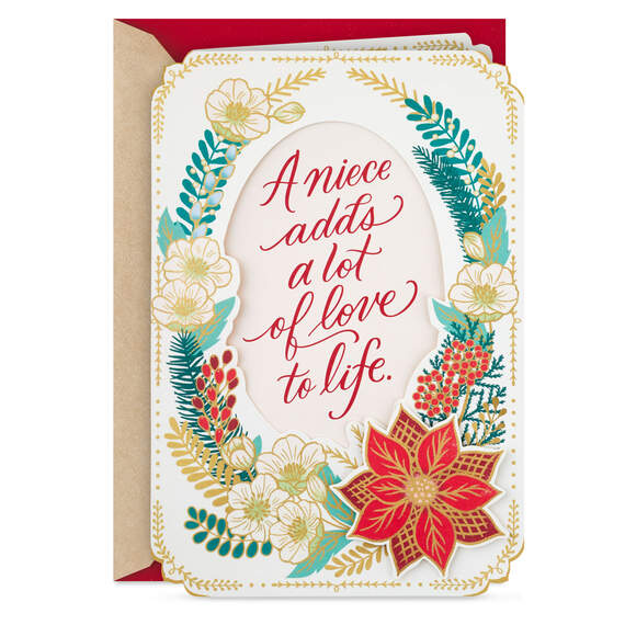 You Add Love to Life Christmas Card for Niece