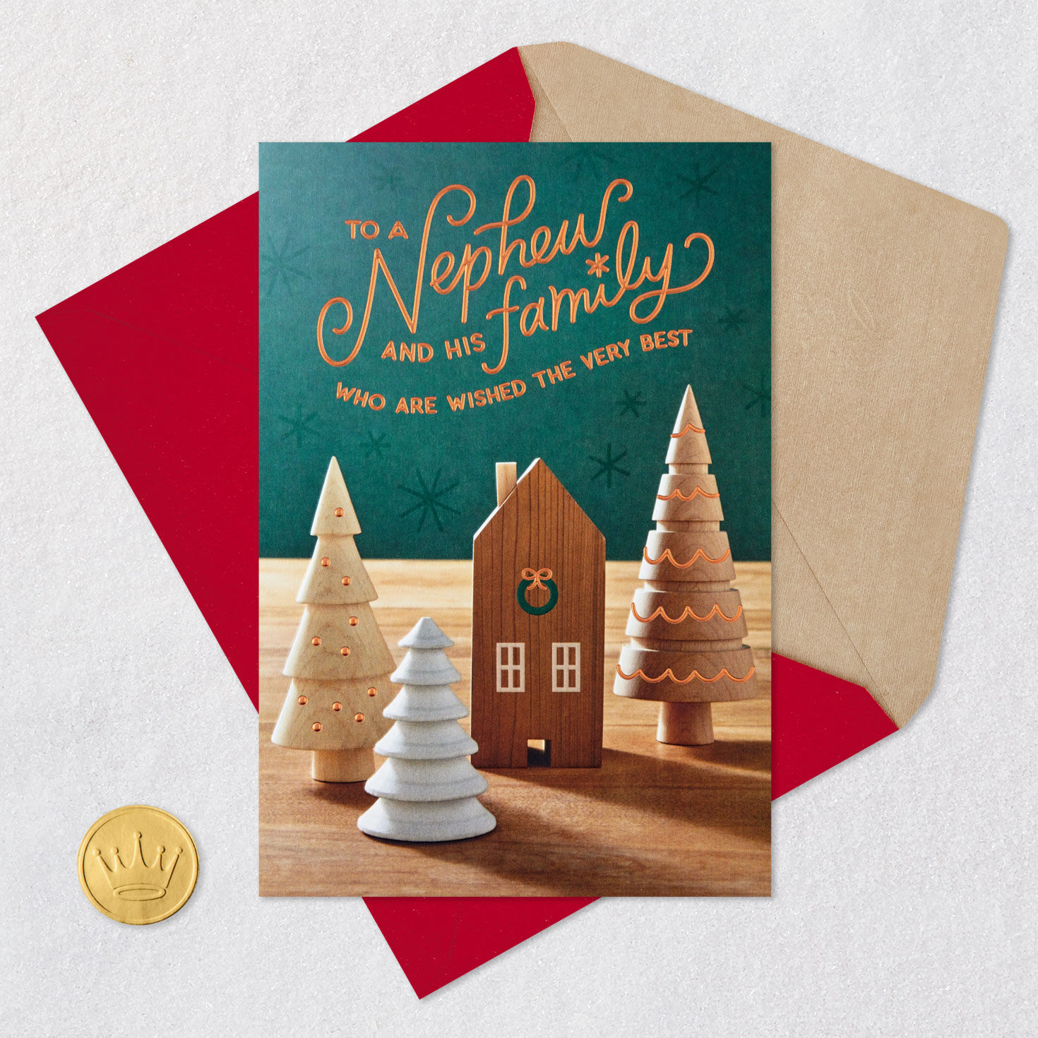 Joyful Wishes Christmas Card for Nephew and His Family, , large image number 5