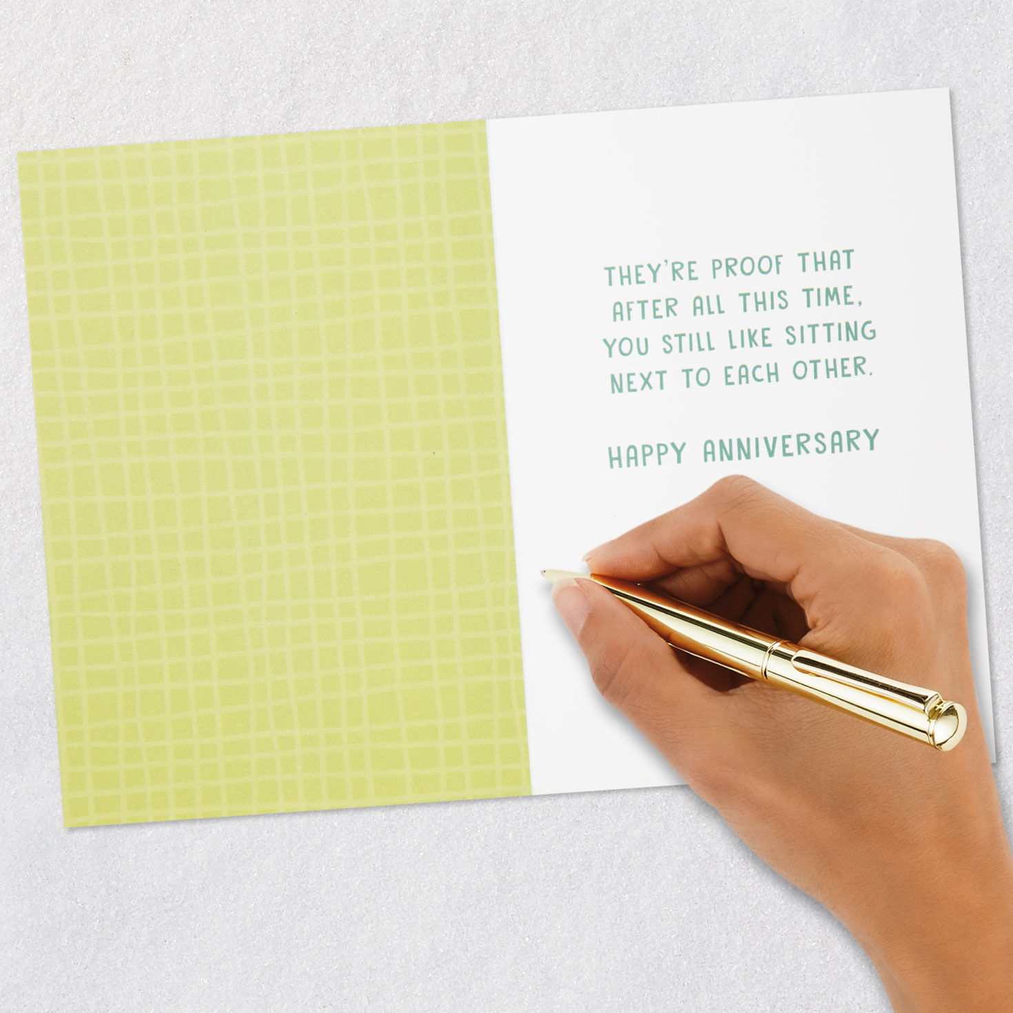 Couch with Butt Dents Funny Anniversary Card Signing card image number 6