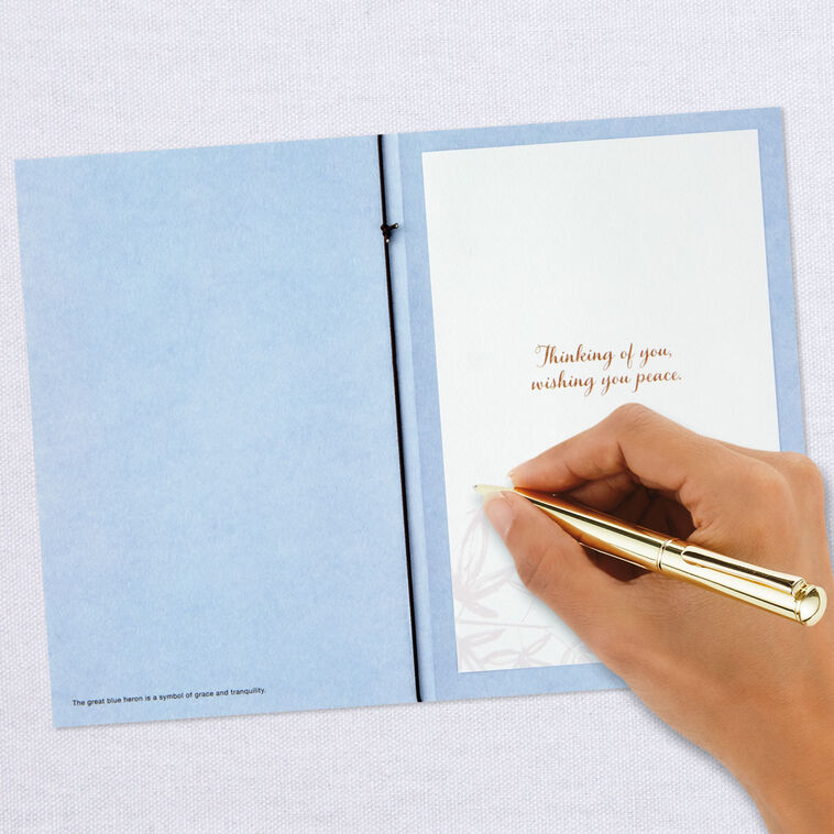 UNICEF Blue Heron Peace Sympathy Card, , large image number 6