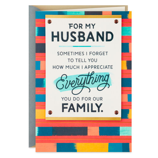 Hardworking Dad Father's Day Card for Husband, 