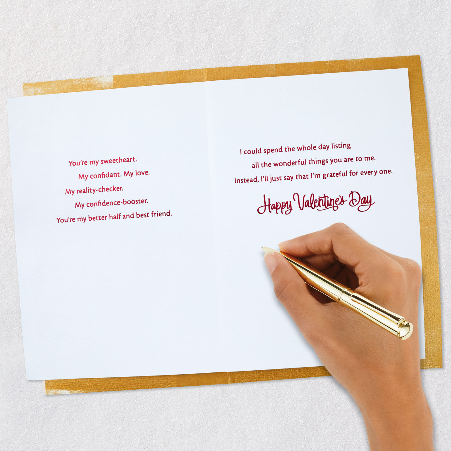 Brushstroke Heart Husband Valentine's Day Card signing card image number 7