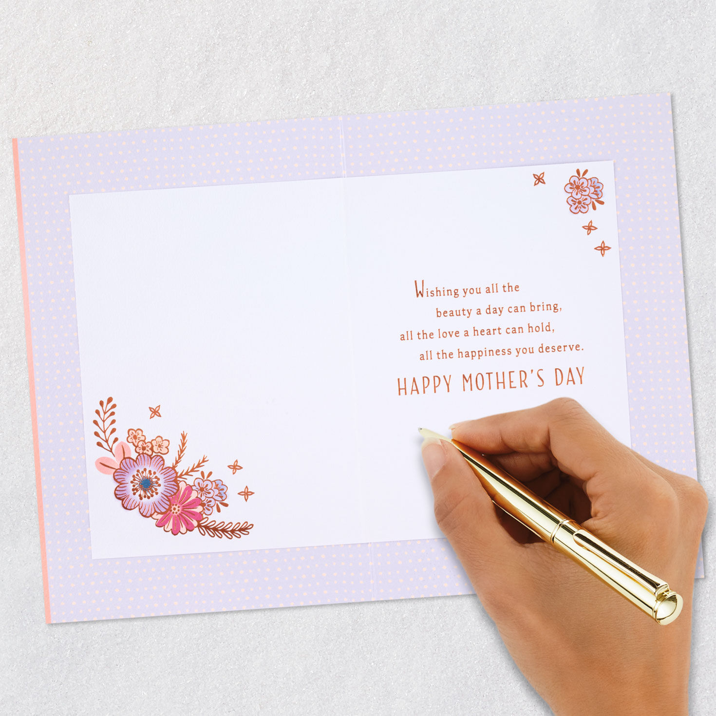 Floral Heart Mother's Day Card From All Signing card image number 6