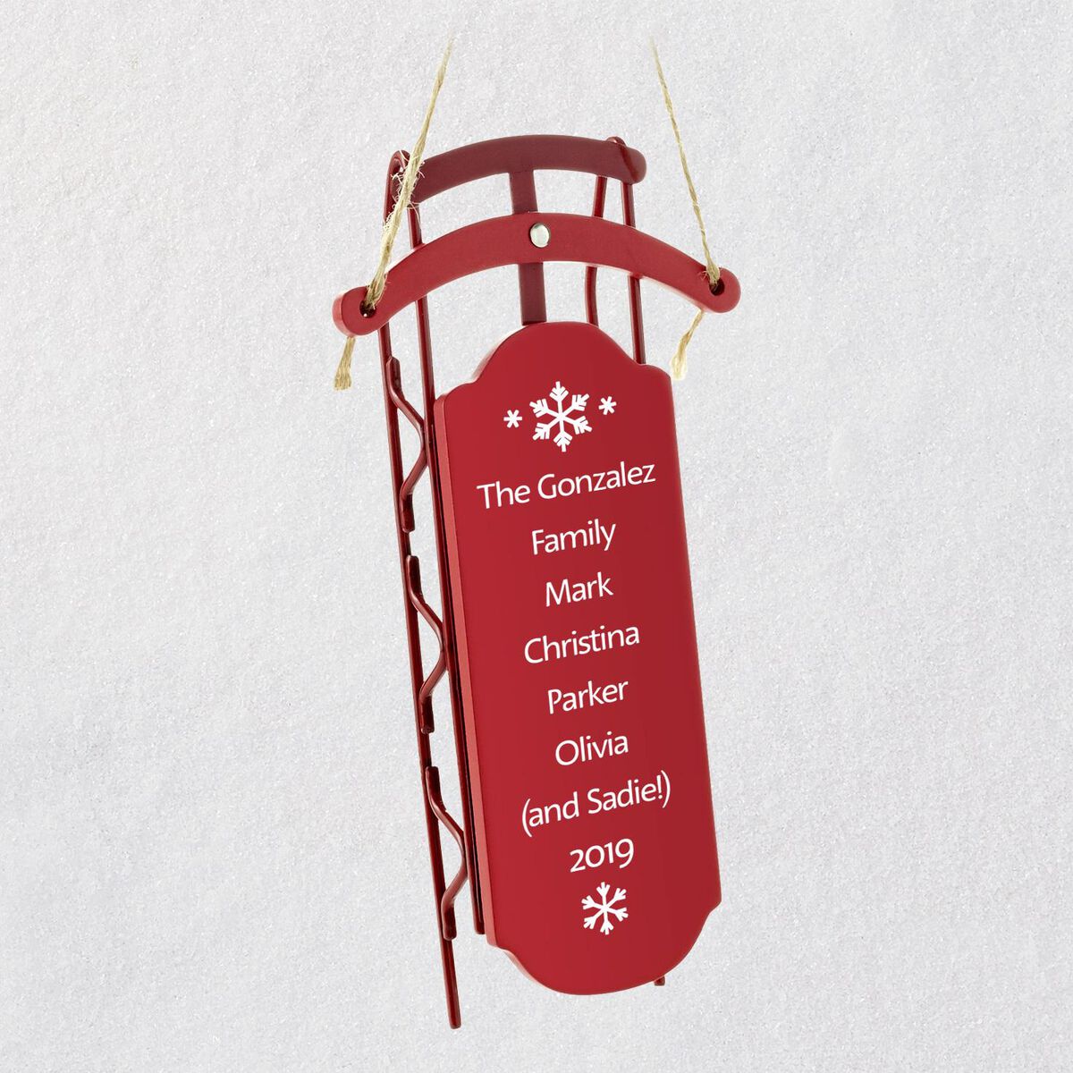 Sled with Rails Personalized Ornament - Personalized Ornaments - Hallmark