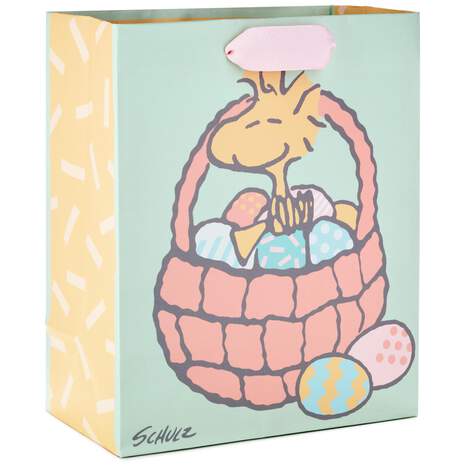Peanuts® Woodstock on Easter Eggs Medium Gift Bag, 9.5", , large