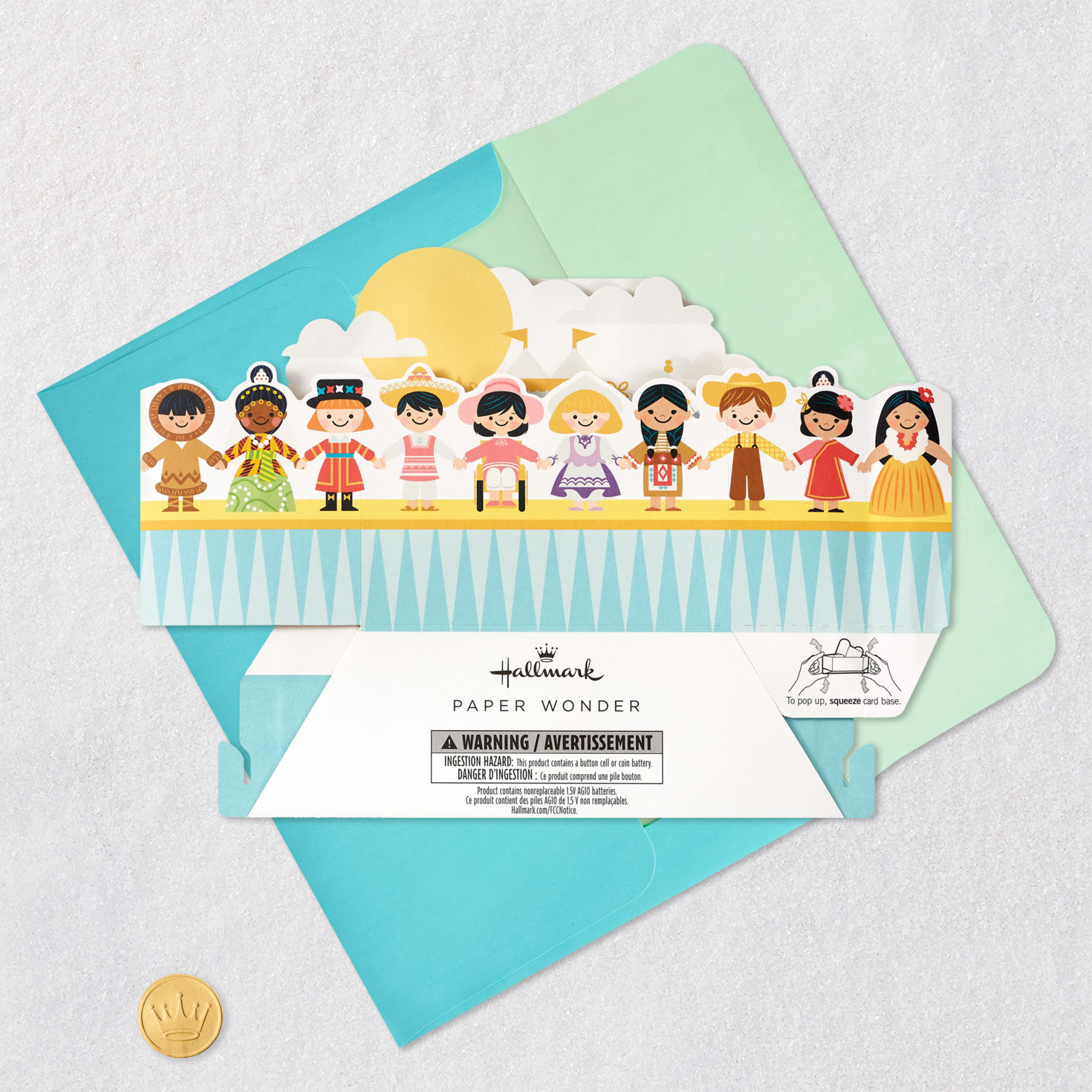 Disney It&rsquo;s a Small World Celebrating You Musical 3D Pop-Up Card With Motion, , large image number 5