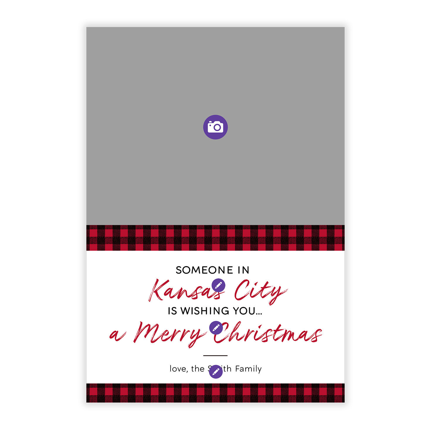 Someone Here Loves You Flat Christmas Photo Card, , large image number 5