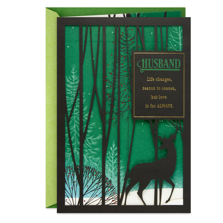 Our Love Is for Always Christmas Card for Husband