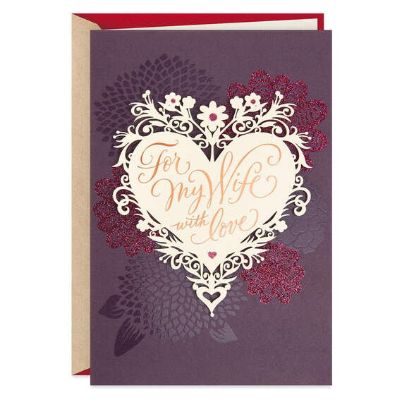 Heart and Flowers Sweetest Day Card for Wife, , large image number 1
