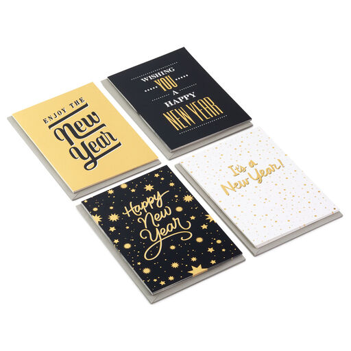 Shining Celebration Boxed New Year's Cards Assortment, Pack of 16, 