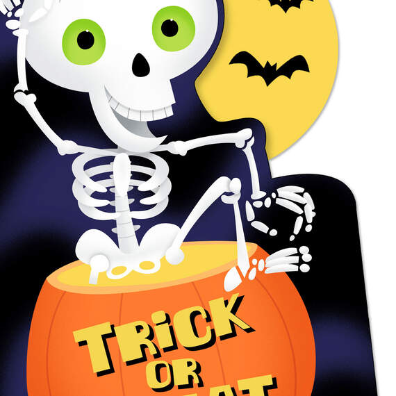 Trick or Treat Skeleton Halloween Card, , large image number 4