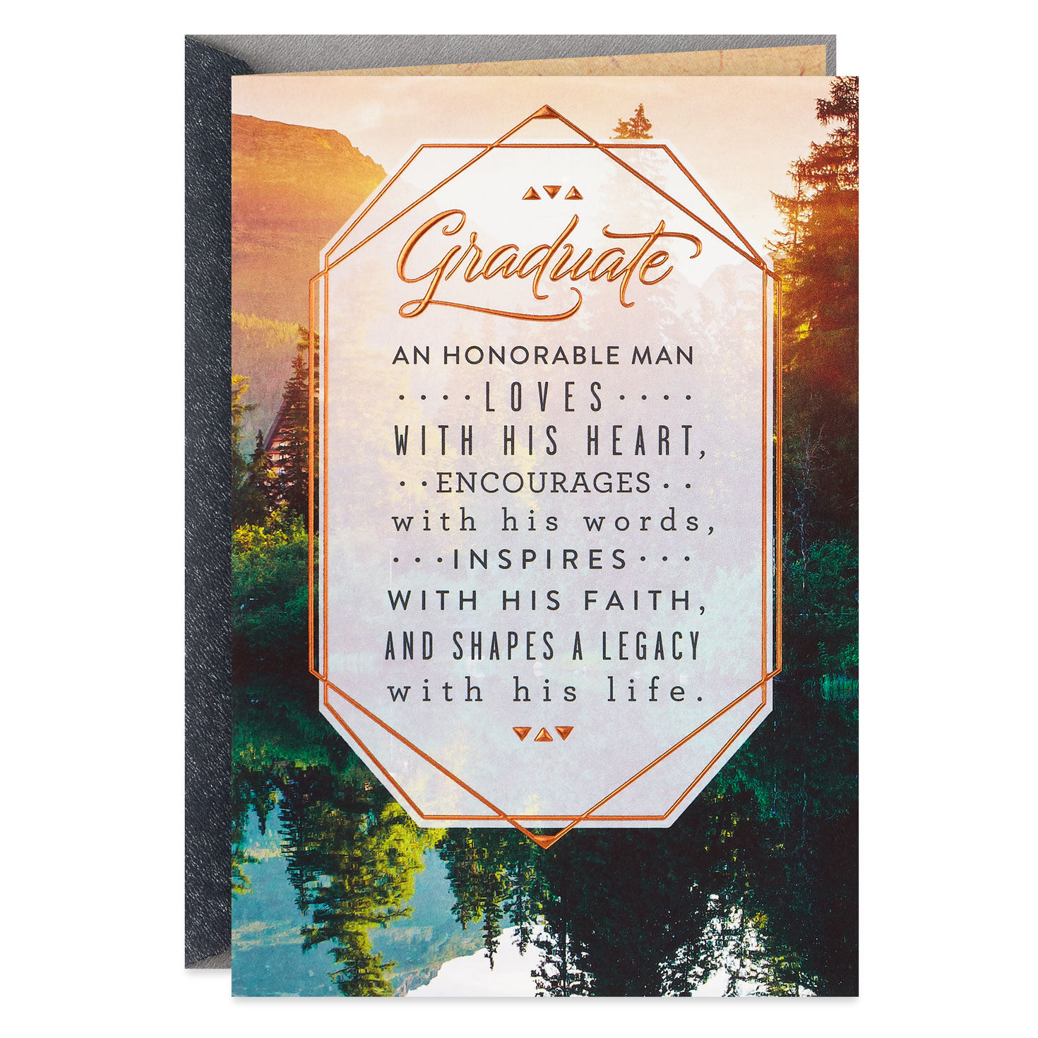 An Honorable Man Religious Graduation Card for Him