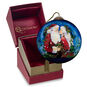 Santa and Mrs. Claus Kissing Blown Glass Ornament package and ornament image number 5