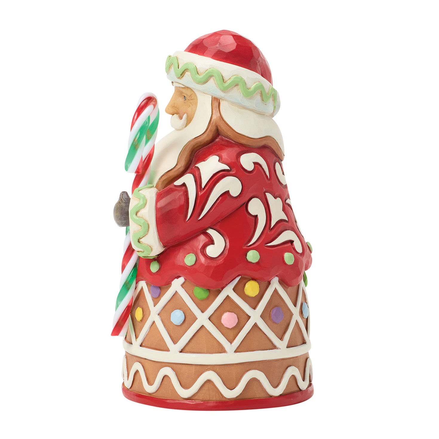 Gingerbread Santa With Candy Cane Jim Shore Statue side image number 3