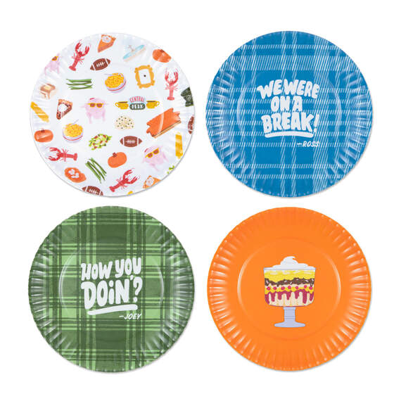 Friends Assorted Appetizer Plates, Set of 4