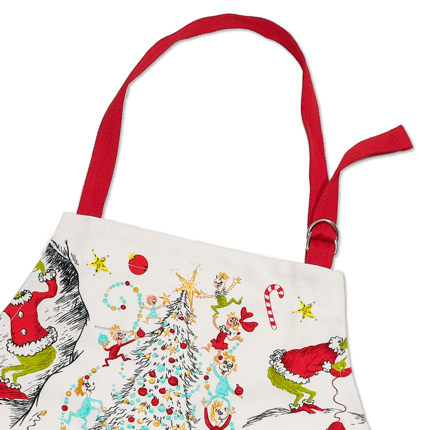Grinch Stole Christmas Kitchen Apron upclose view image number 4