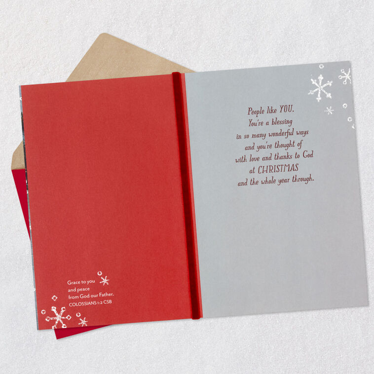 Cookies and Cocoa Religious Christmas Card Open card with envelope image number 4