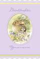 Marjolein Bastin Bunny and Flowers Easter Card for Granddaughter, , large image number 1
