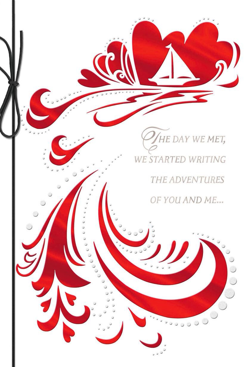 Boat on Water Valentine's Day Card for Husband