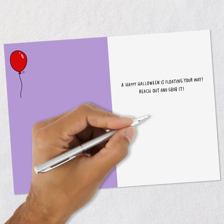 Warner Bros. IT Pennywise Floating Your Way Funny Halloween Card, , large image number 7