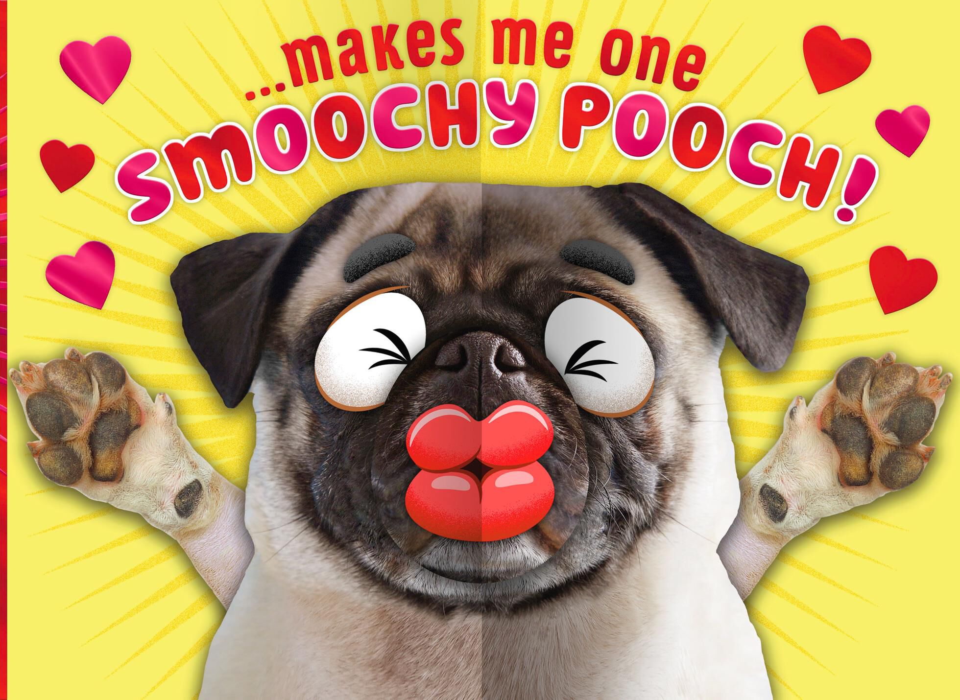 Smoochy Pooch Funny Pop-Up Valentine's Day Card