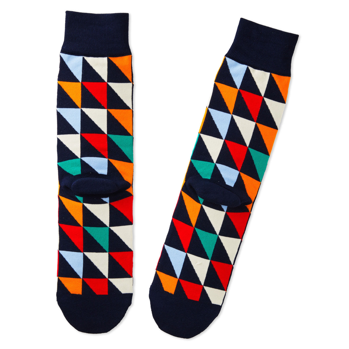 Grandpa Socks with Triangle Designs  image number 2