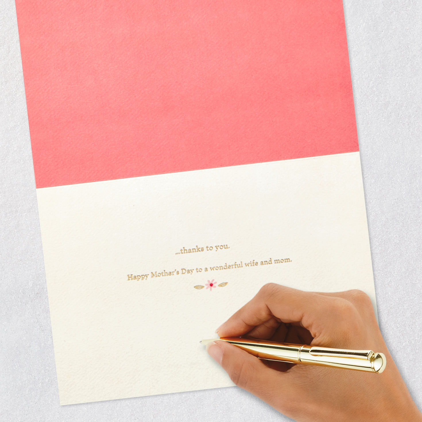 Elephant Hearts Lucky Family Wife Mother's Day Card signing card image number 6