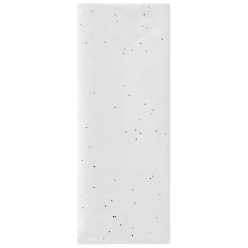 White With Gems Tissue Paper, 6 sheets, White Gems