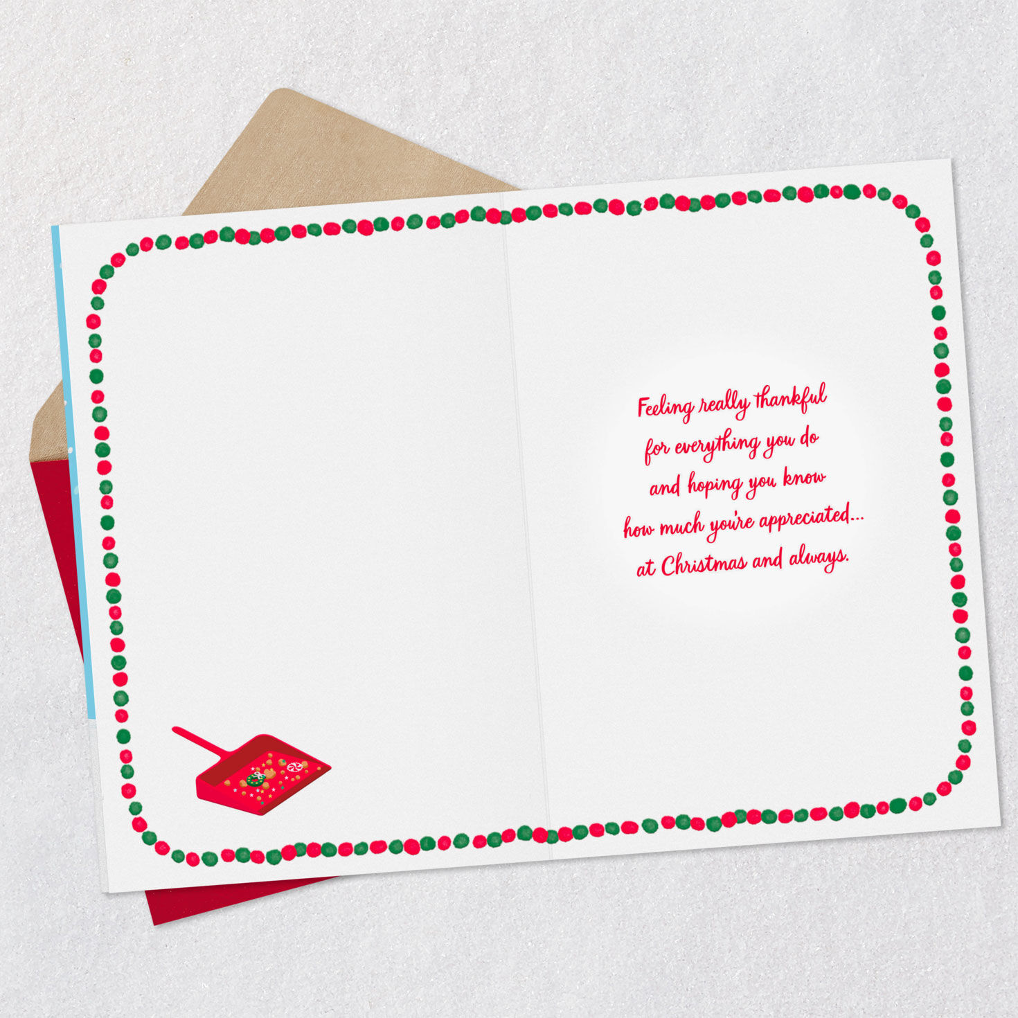 Gingerbread House Christmas Card for Housekeeper Open card with envelope image number 3