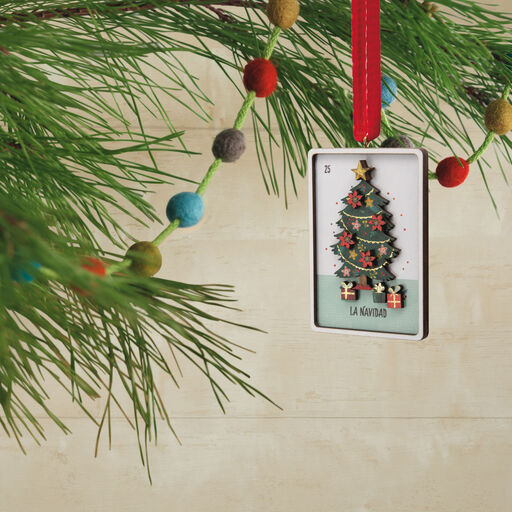 Vida Lotería Card Wood Hallmark Ornament, 