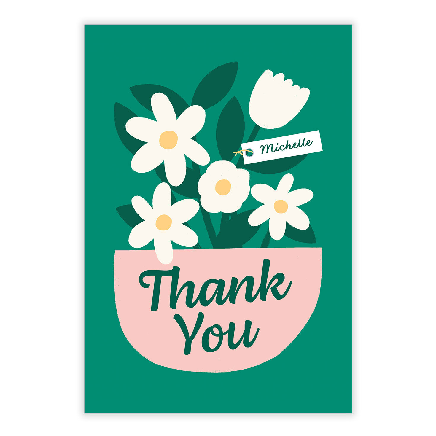 Bold Bouquet Personalized thank you Card front image number 2