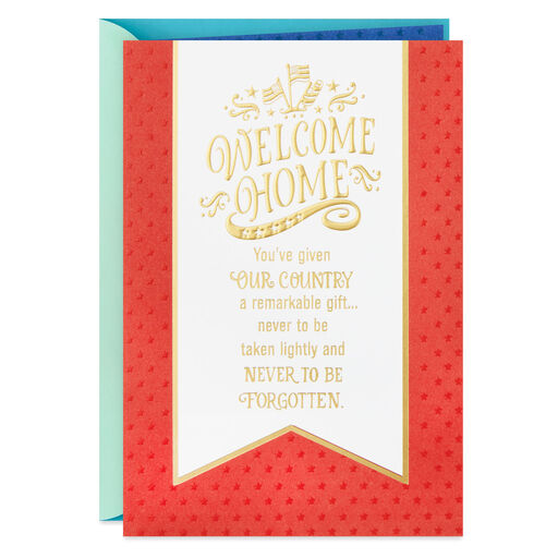 Welcome Home Banner Military Appreciation Card, 
