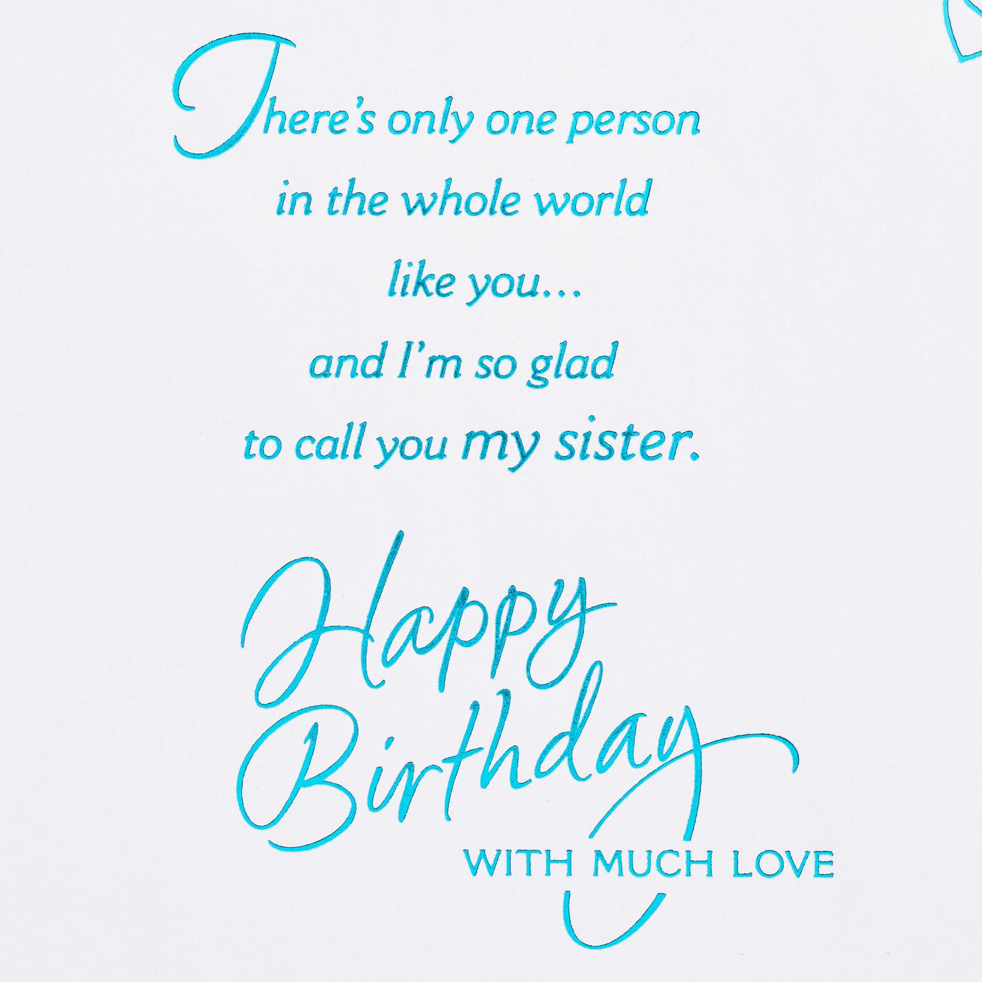 Beautiful and Strong Sister Birthday Card