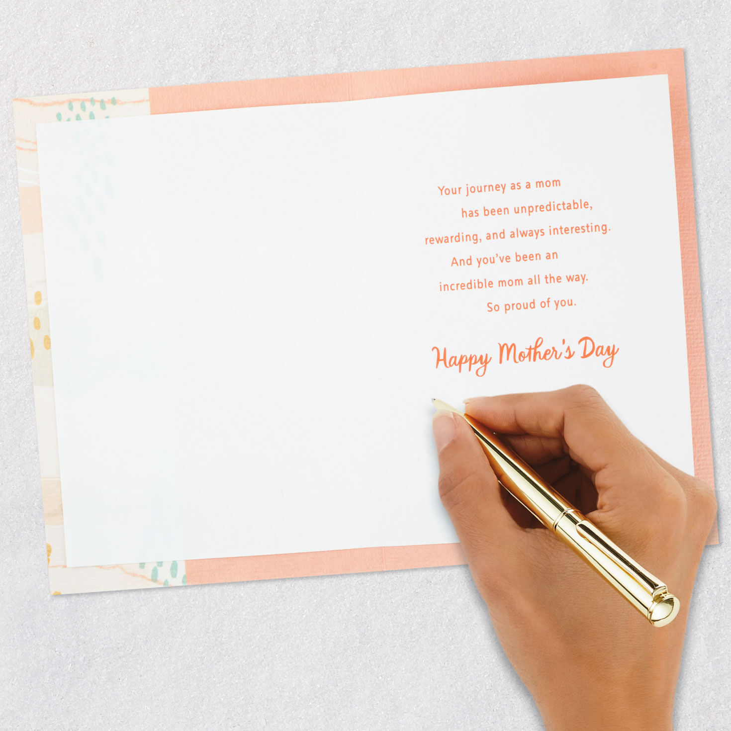 Abstract Watercolor Landscape Daughter Mother's Day Card Signing card image number 6