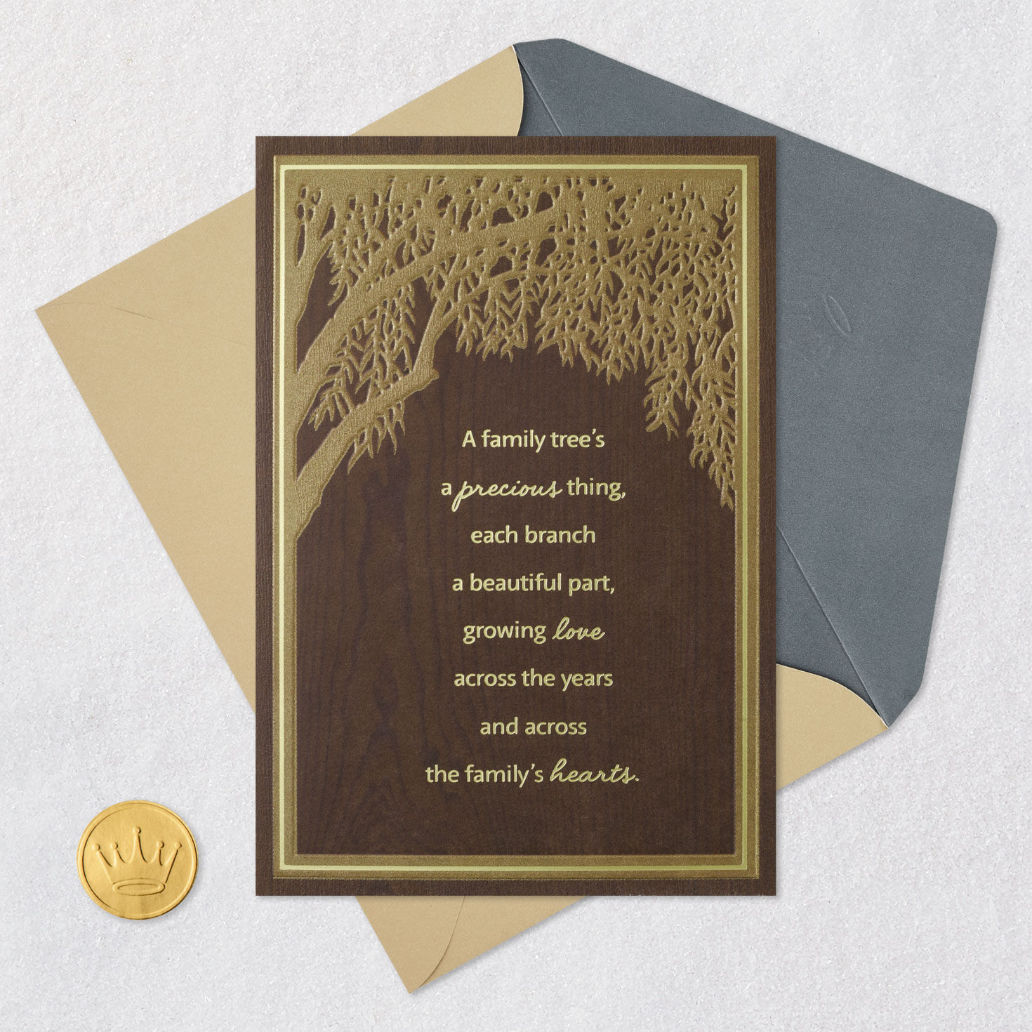 Precious Family Tree Sympathy Card for Loss of Relative, , large image number 5