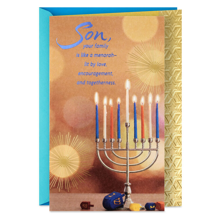 So Blessed to Call You Ours Hanukkah Card for Son and Family