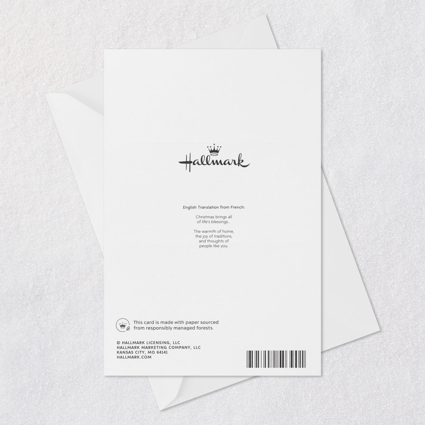 Christmas Blessings FrenchLanguage Christmas Card Greeting Cards