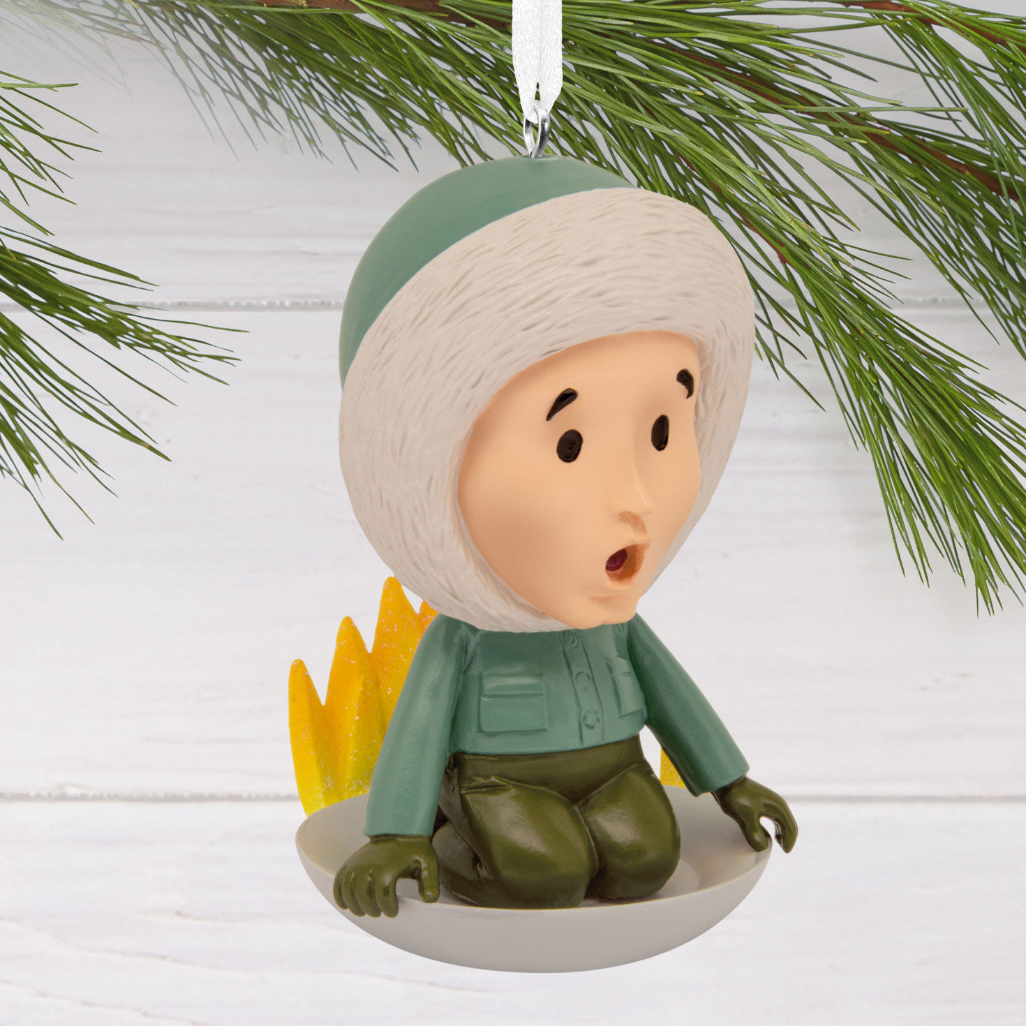 Clark Griswold on Sled Christmas Ornament hanging on tree image number 2