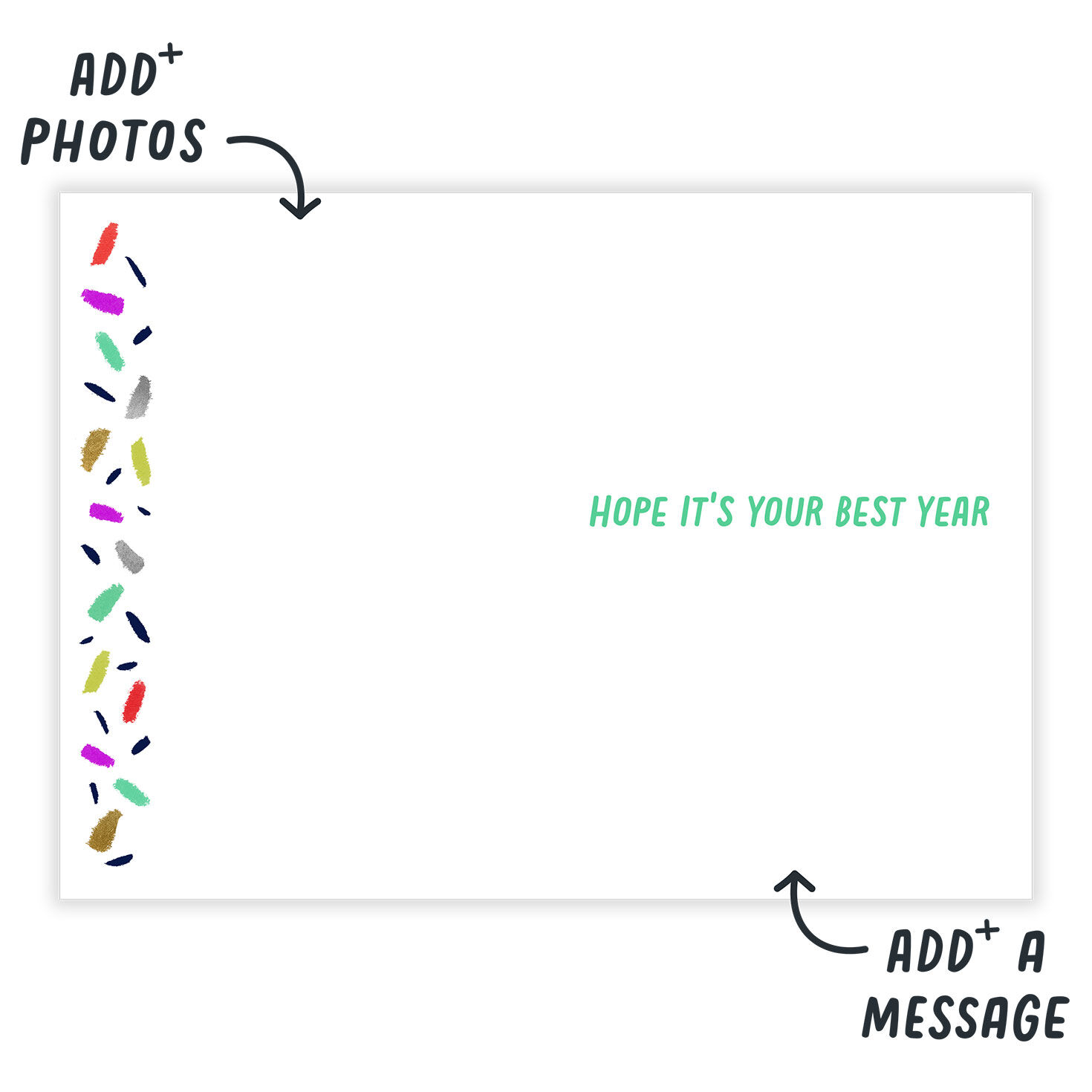 Personalized Confetti Photo Card  image number 3