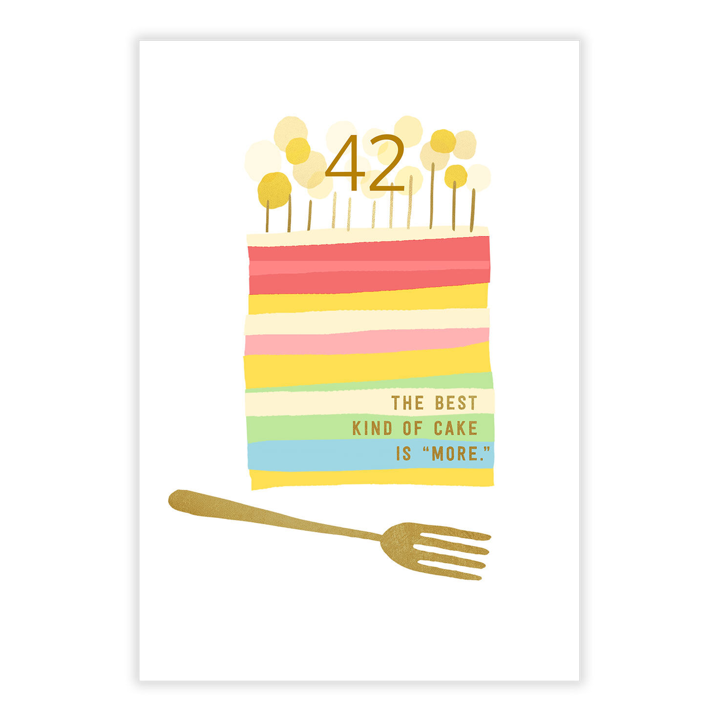 Personalized Custom Number Cake Birthday Card  image number 2