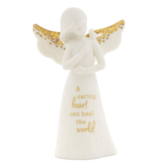 A Caring Heart Mini Angel Figurine, 3.8"