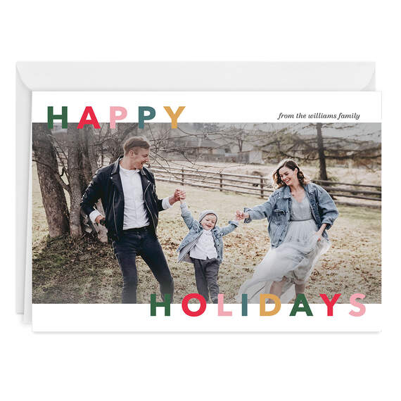 Personalized Happy Holidays Photo Card