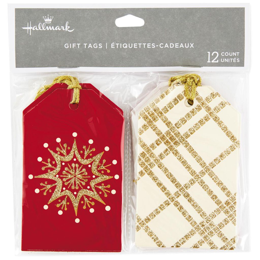 elegant christmas gift tags with cord ties pack of 12 seals and