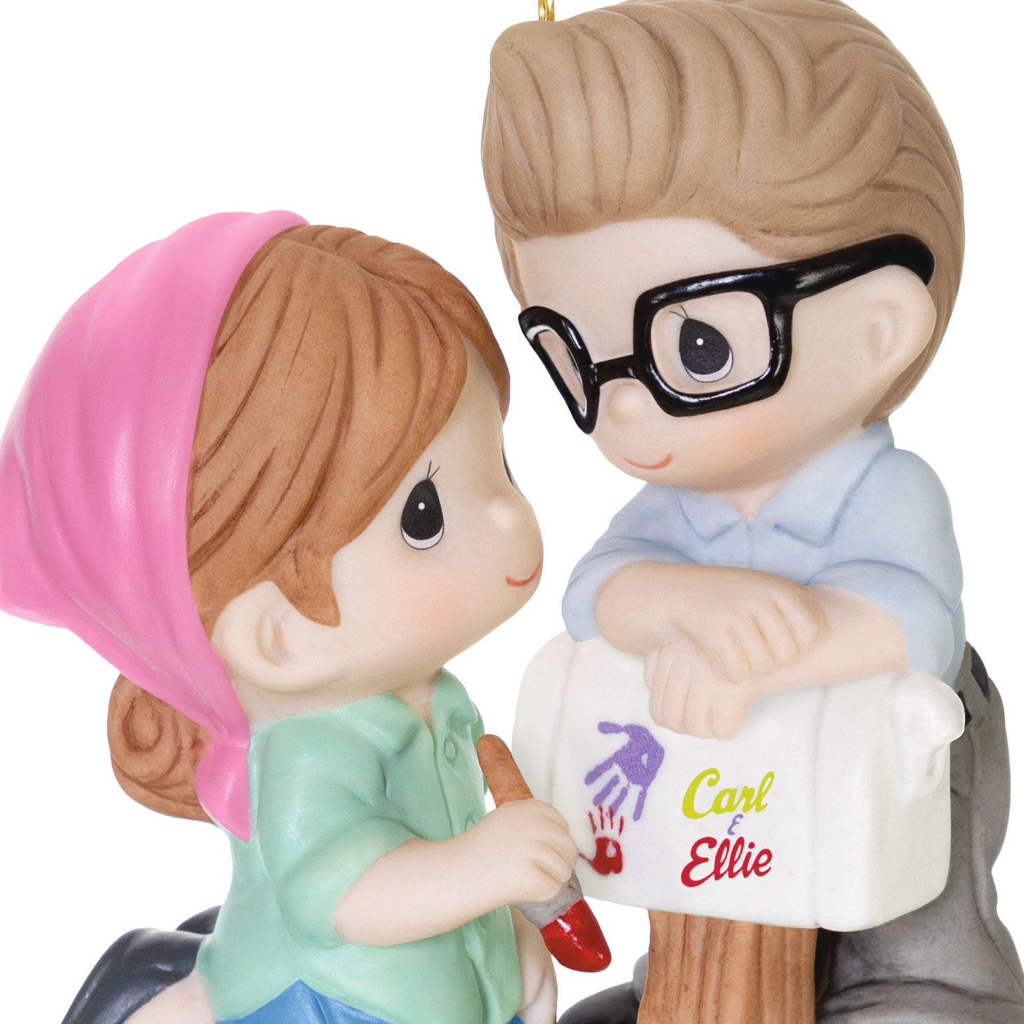 Carl and Ellie Painting Mailbox Keepsake Ornament closeup view image number 5