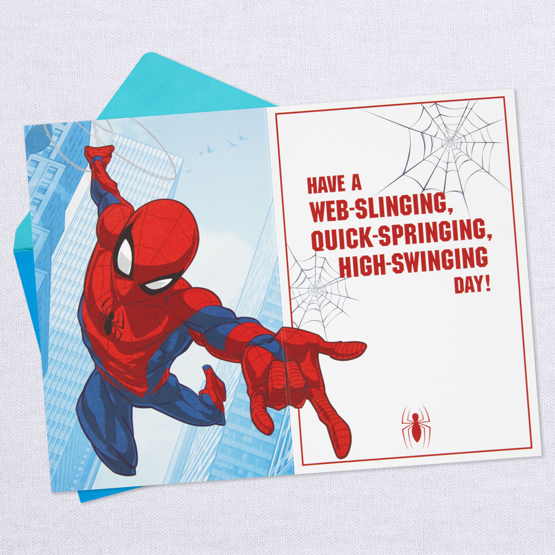 Printable Spider Man Happy Birthday Card