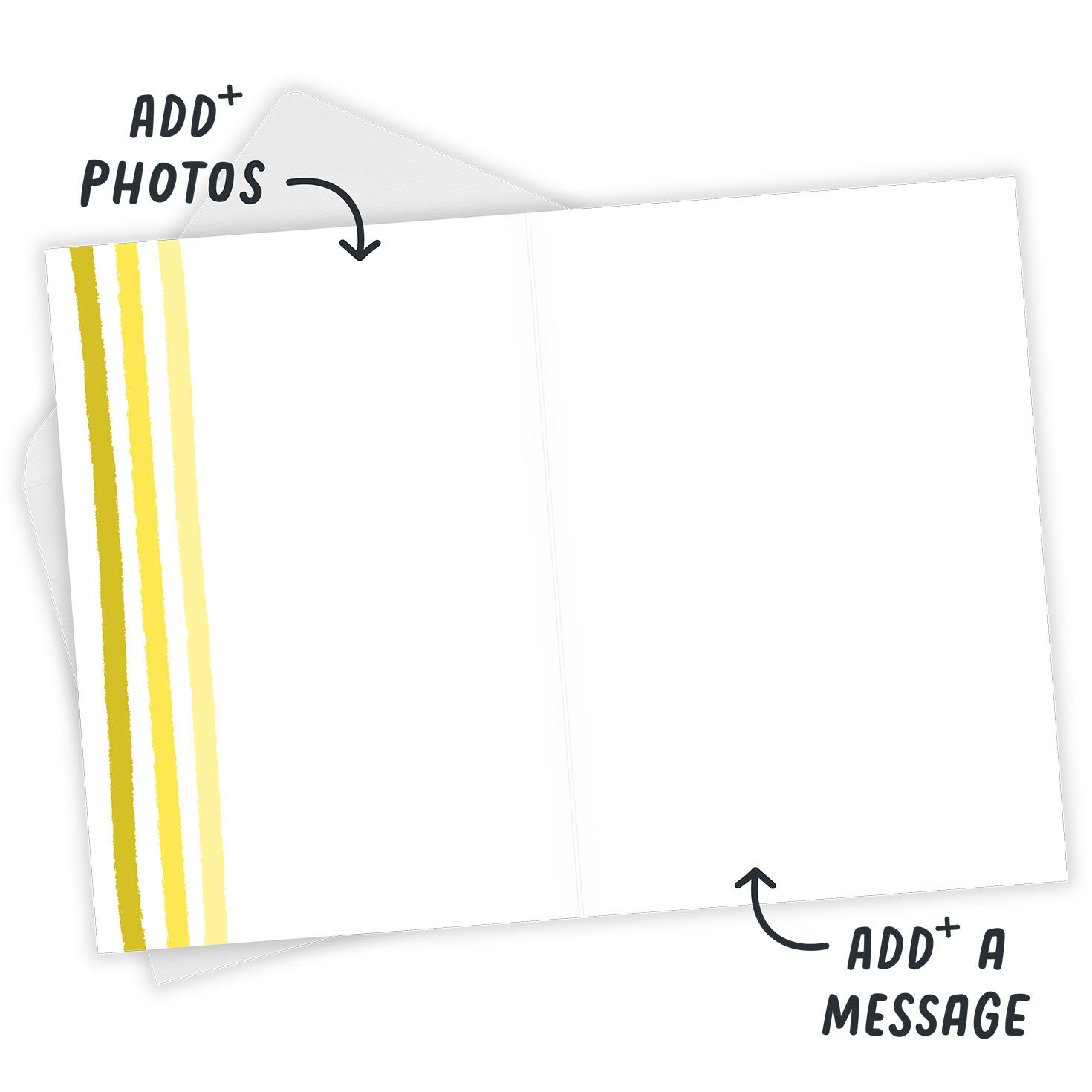Personalized Instant Photo on Yellow Blank Photo Card  image number 4