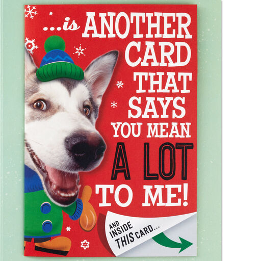 Cute Dog Heartfelt Hug Pop-Up Christmas Card, 