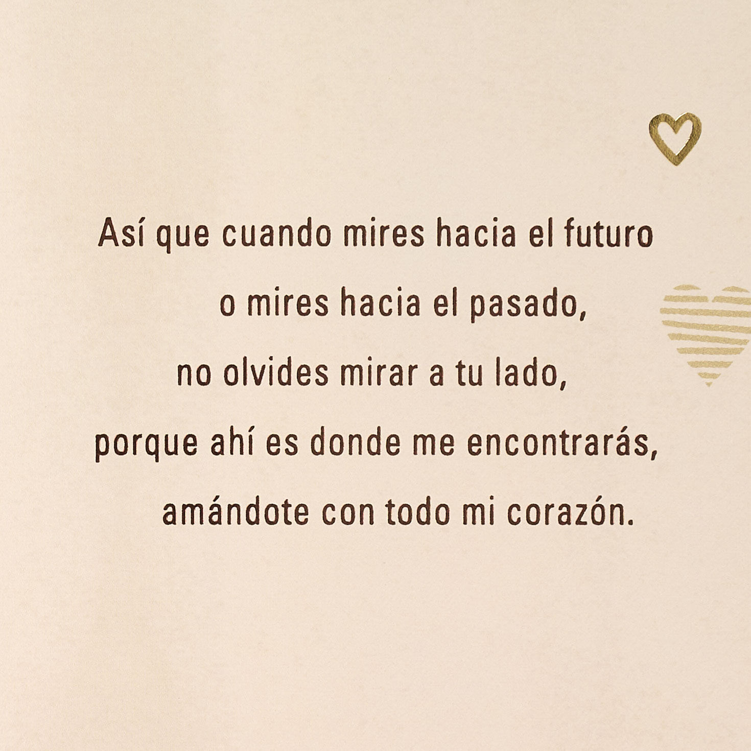 Red and Gold Hearts Husband Valentine's Card in Spanish sentiment image number 3