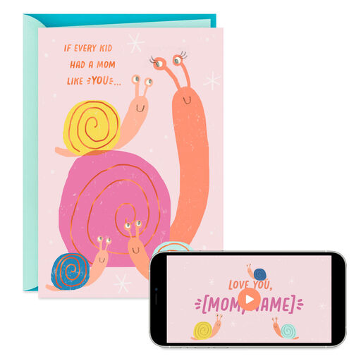 Seriously Lucky Kid Video Greeting Mother's Day Card for Mom, 