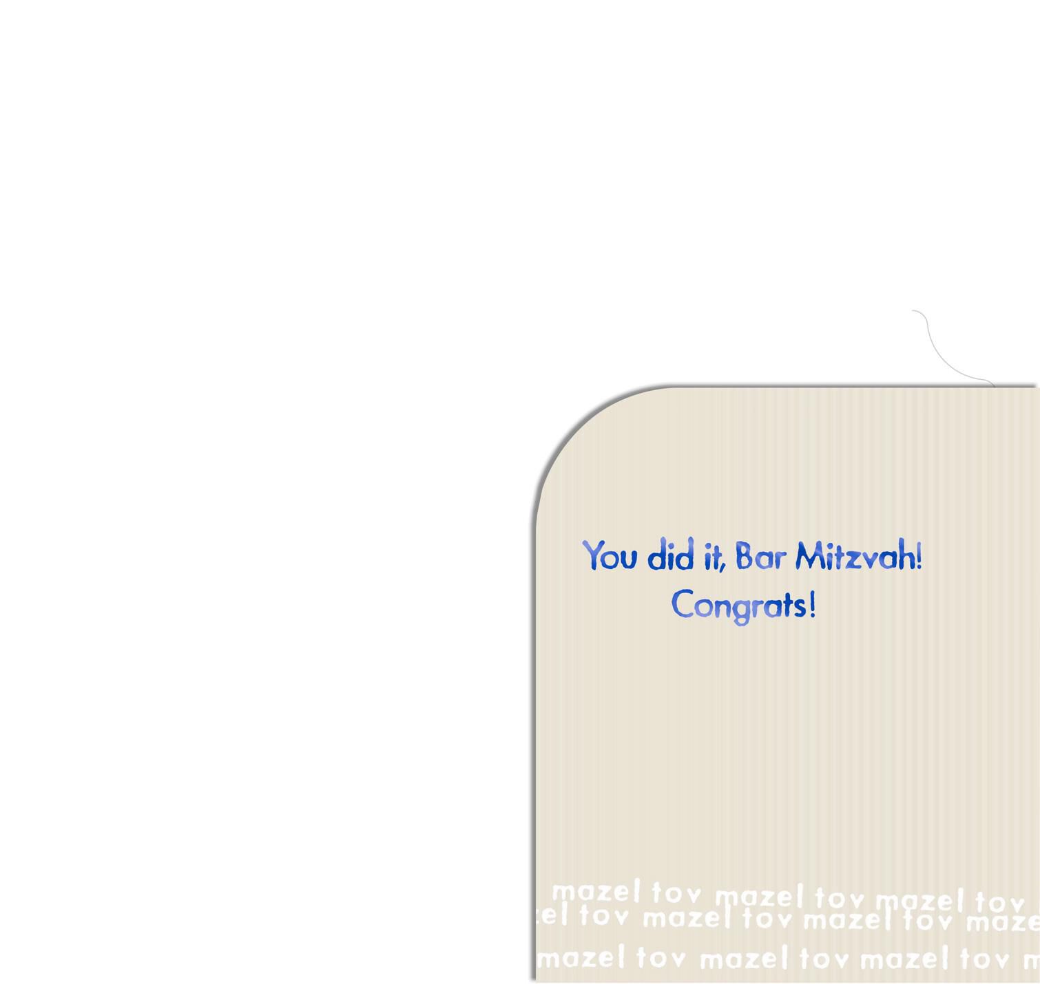 You Did It! Bar Mitzvah Money Holder Card